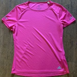 Adidas Climalite Womens Energy Running Shirt Pink Size Medium